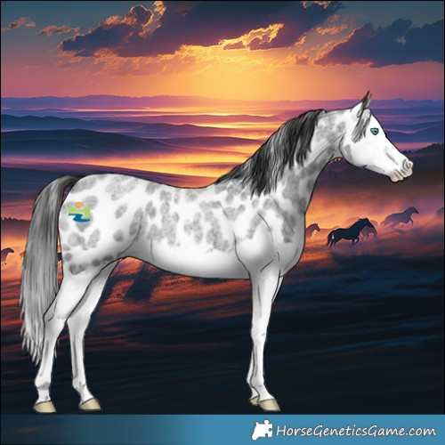 Horse Color:Blue Roan Splash Appaloosa 
