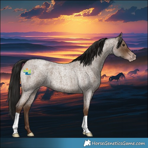 Horse Color:Gray Classic Champagne Roan