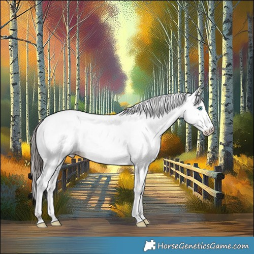 Horse Color:Classic Champagne Frame Near Fewspot