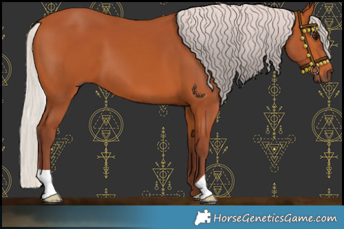 Horse Color:Chocolate Silver Bay 