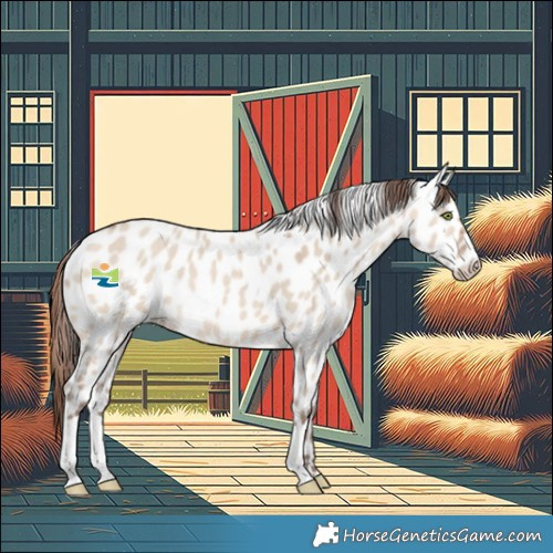 Horse Color:Amber Champagne Dun Near Leopard 