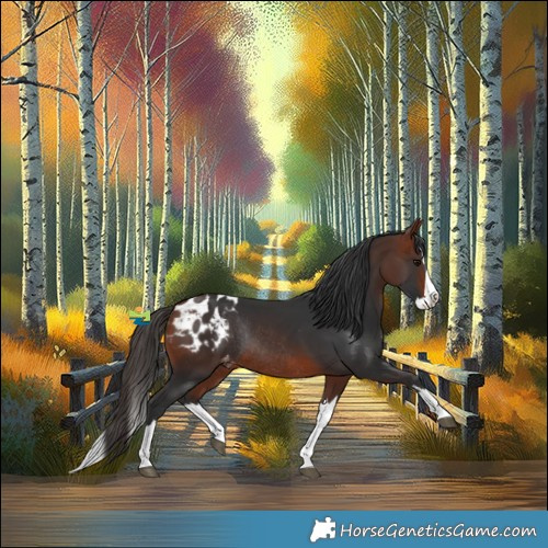 Horse Color:Bay Splash Appaloosa Rabicano