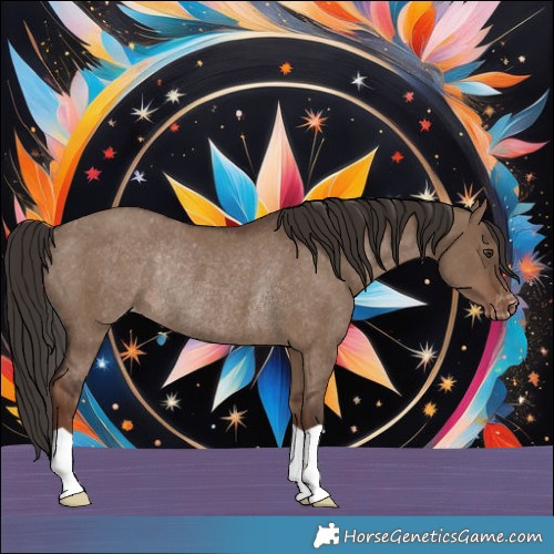 Horse Color:Liver Red Dun Appaloosa Rabicano 
