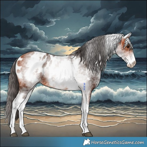 Horse Color:White Spotted Bay Appaloosa 