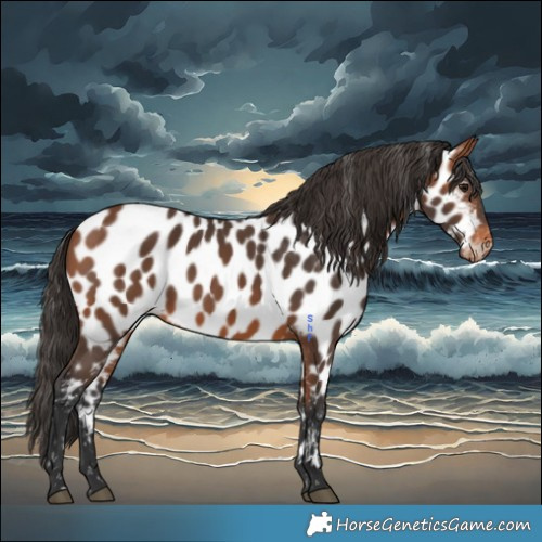 Horse Color:Bay Appaloosa Rabicano 