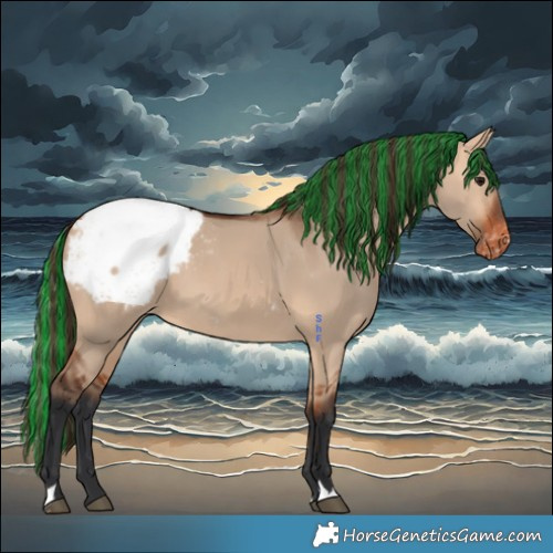 Horse Color:Painted Bay Dun Appaloosa 