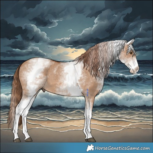 Horse Color:White Spotted Red Dun 