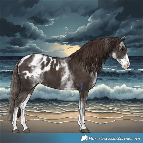 Horse Color:White Spotted Liver Chestnut Appaloosa 