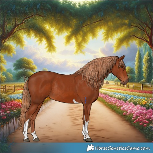 Horse Color:Chestnut Tobiano Rabicano 