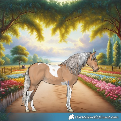 Horse Color:Silver Bay Dun Tobiano Rabicano 