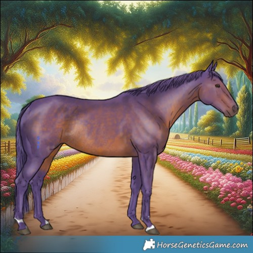 Horse Color:Watercolor Liver Chestnut Rabicano 