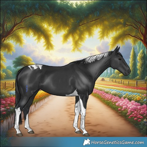 Horse Color:Black Tobiano 