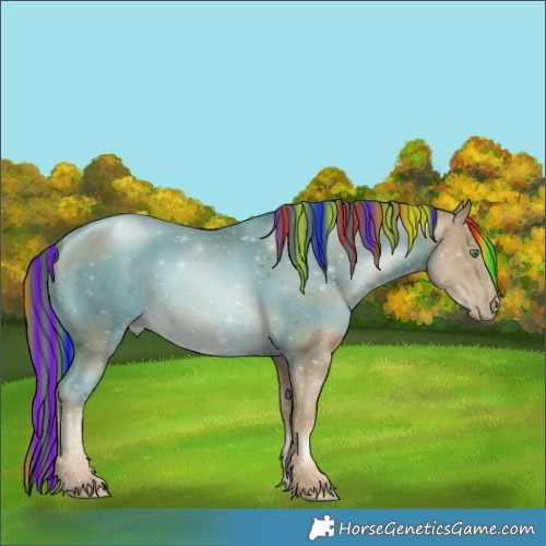 Horse Color:Painted Smoky Black Pearl Sabino 