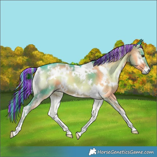 Horse Color:Painted Watercolor White Spotted Liver Red Onyx 