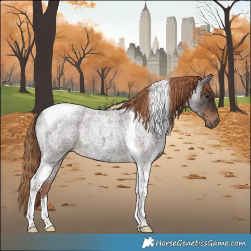 Horse Color:Liver Red Roan Tobiano