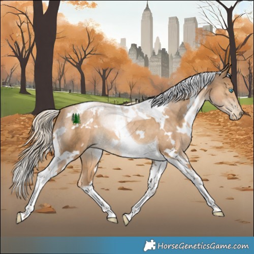 Horse Color:White Spotted Chocolate Palomino Snowdrop Tobiano 