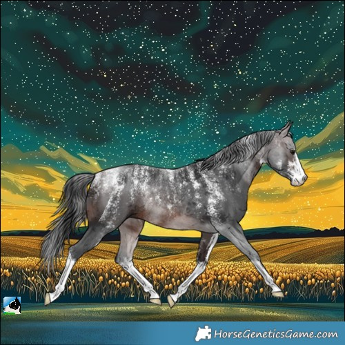 Horse Color:Powder White White Spotted Brown Merle Rabicano 