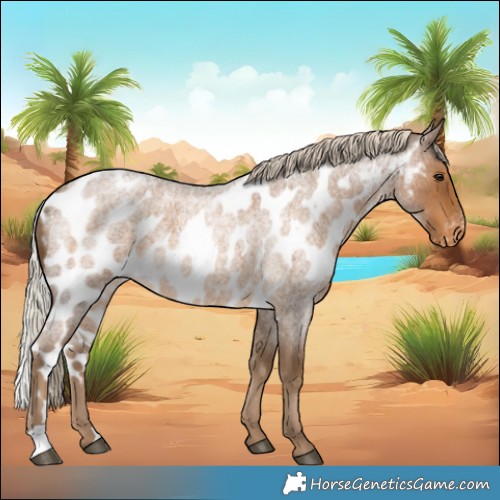 Horse Color:Chocolate Palomino Roan Skewed Appaloosa 