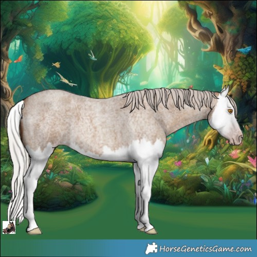 Horse Color:Gray Silver Classic Champagne Roan Splash 