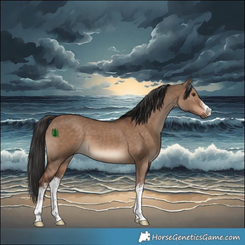 Horse Color:White Spotted Liver Red Dun