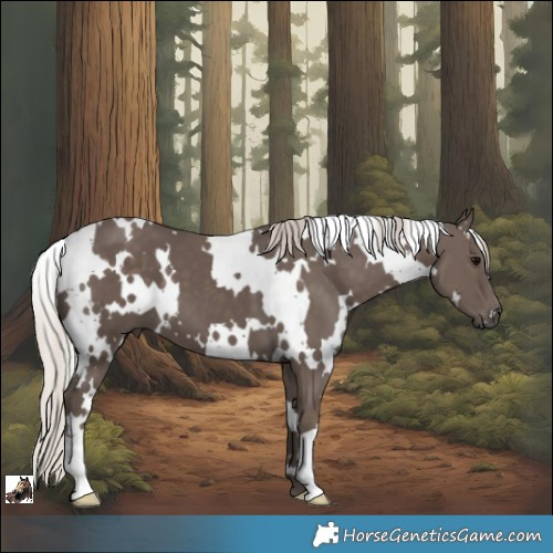 Horse Color:White Spotted Silver Black 