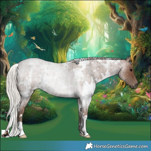 Horse Color:White Spotted Silver Blue Roan