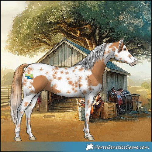 Horse Color:Chestnut Splash Tobiano