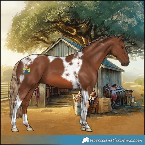 Horse Color:Chestnut Tobiano 