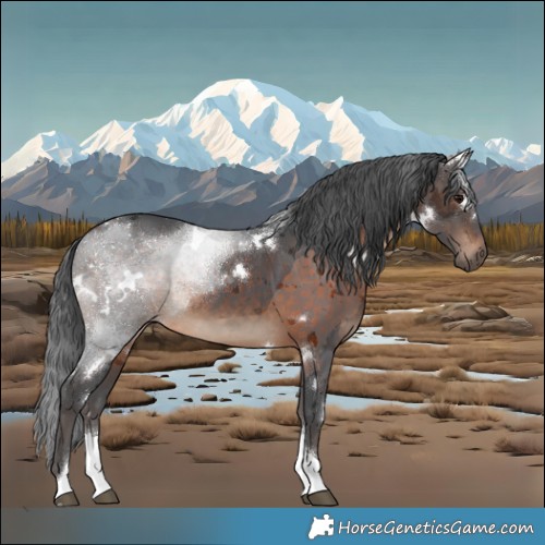 Horse Color:White Spotted Brown Merle Tobiano 