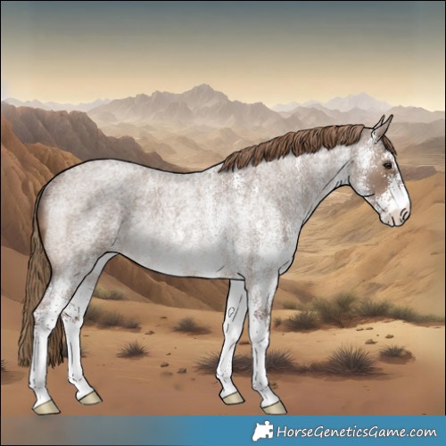 Horse Color:White Spotted Liver Red Dun Roan Rabicano 