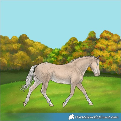 Horse Color:Silver Smoky Creme Tobiano