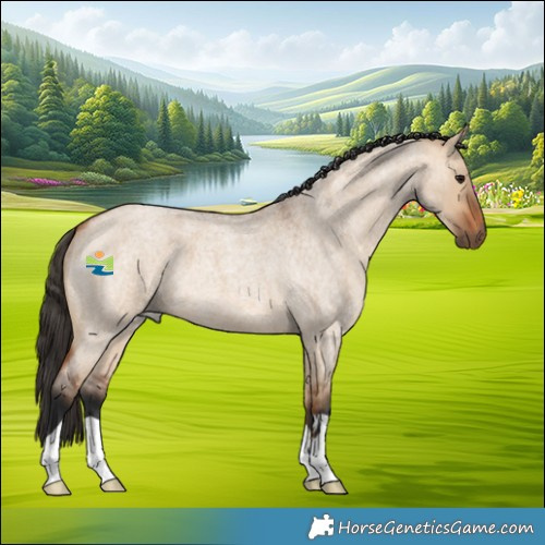 Horse Color:Bay Roan Dun 
