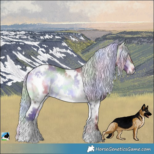 Horse Color:Nacre White Spotted Chocolate Silver Bay Chinchilla Onyx Rabicano