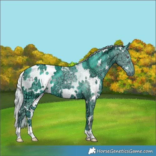 Horse Color:Watercolor White Spotted Chocolate Silver Smoky Black Chinchilla Ice