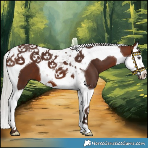 Horse Color:Silver Brown Splash Tobiano 