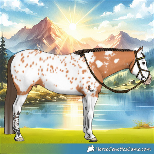 Horse Color:Bay Splash Frame Appaloosa 