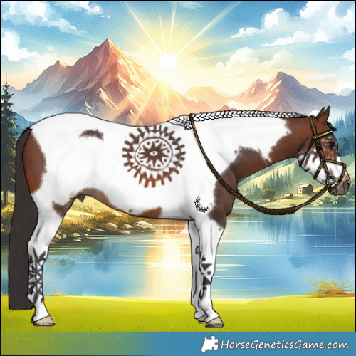 Horse Color:Brown Tobiano Frame 