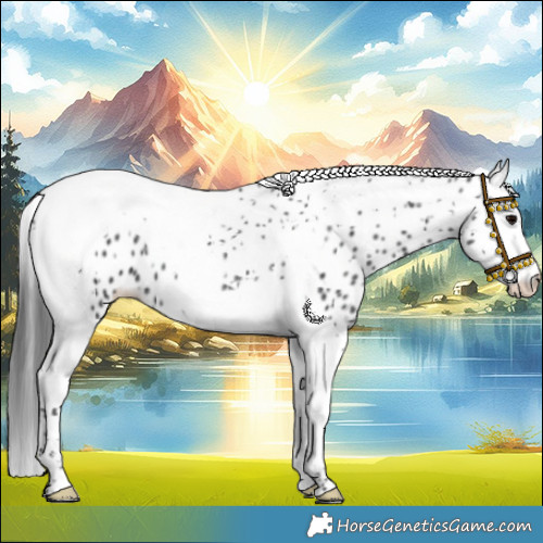 Horse Color:Black Splash Tobiano Leopard 