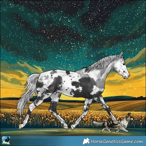 Horse Color:Black Harlequin Merle 