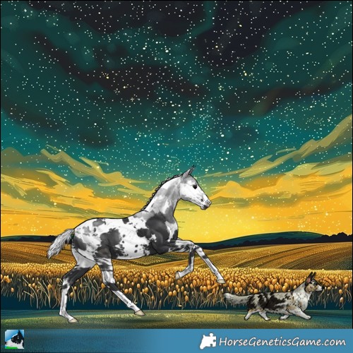 Horse Color:Black Harlequin Merle 