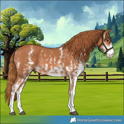 Horse Color:Chestnut Sabino