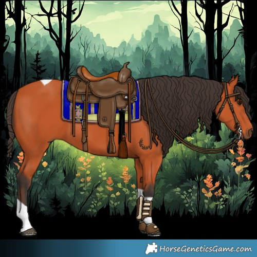 Horse Color:Bay Tobiano 