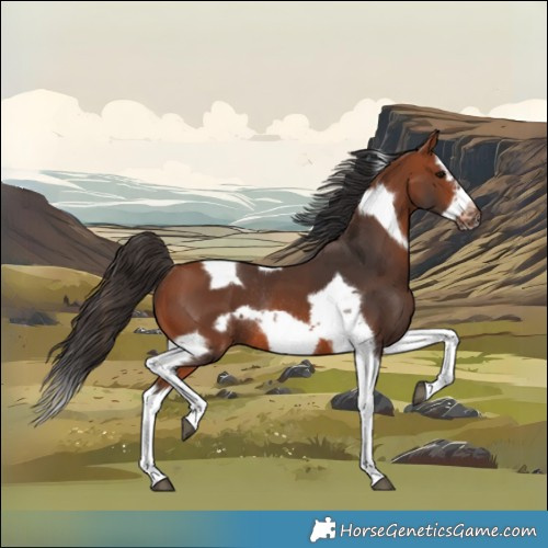 Horse Color:Bay Splash Tobiano Frame Rabicano