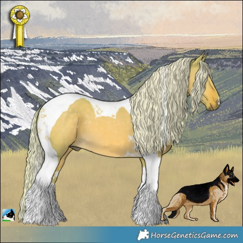 Horse Color:Watercolor Palomino Dun Tobiano 
