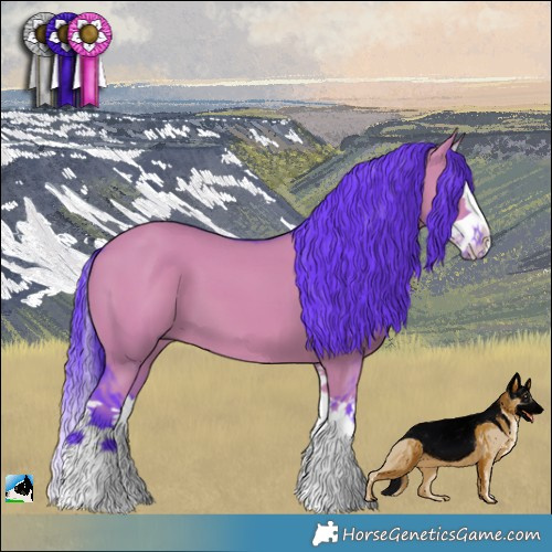 Horse Color:Watercolor Smoky Grullo Splash 