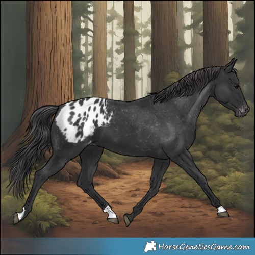 Horse Color:Black Appaloosa