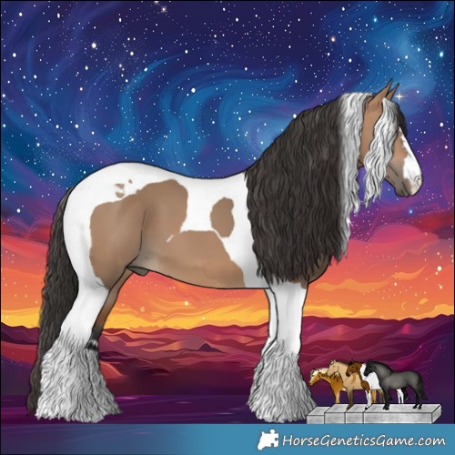 Horse Color:Bay Dun Tobiano 