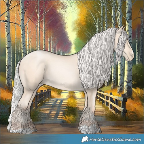 Horse Color:Silver Amber Cream Champagne Pearl Rabicano 