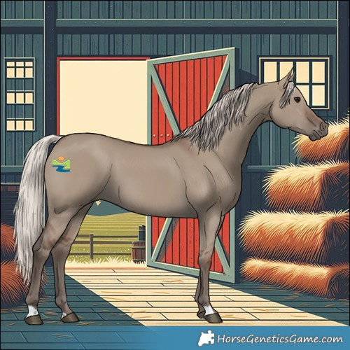 Horse Color:Silver Grullo 