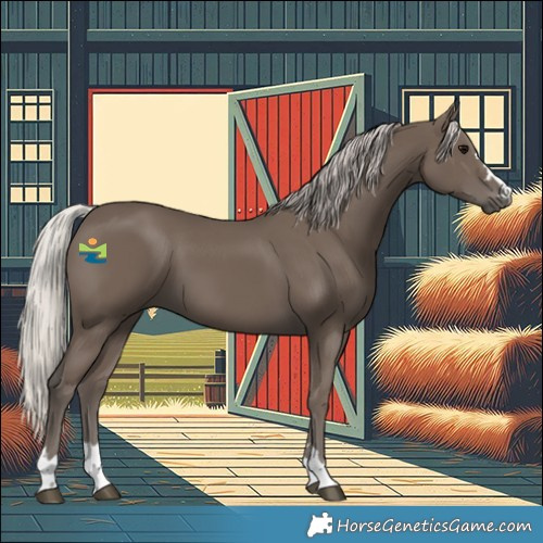 Horse Color:Silver Black